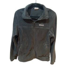Columbia Fleece Jacket Women’s Medium  Dark Gray Full Zip Warm Outdoor Hiking